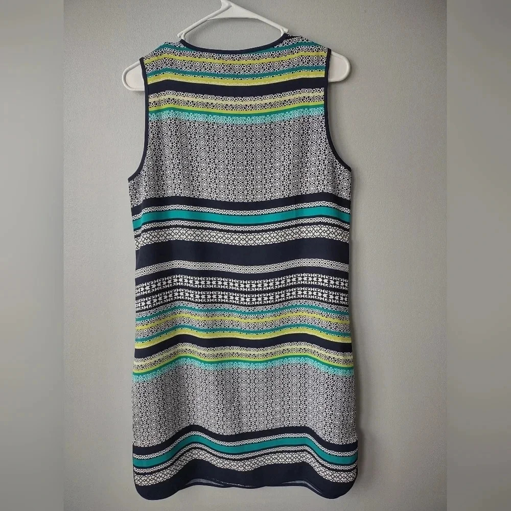 Cynthia Rowley women's size 6 blue green sleeveless midi dress summer re… - Picture 2 of 6